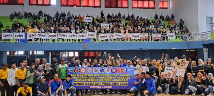 Naikkan Upah di DKI, Ribuan Buruh Yogya Dukung Anies Presiden 2024