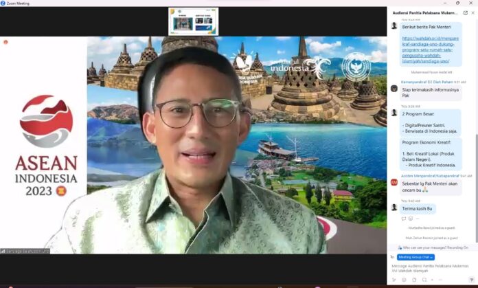 Sulaturrahim Virtual, Sandiaga Uno Siap Hadiri Mukernas XVI Wahdah Islamiyah dan Dorong Santri Jadi Entrepreneur